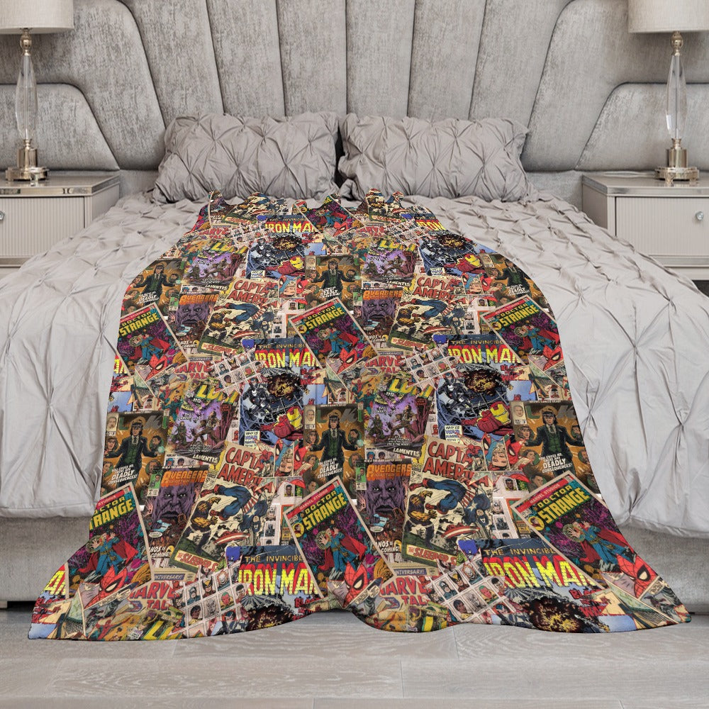 Premium Character Design Flannel Blanket - Superhero & Gaming Inspired Comfort Throw 🛋️⭐
