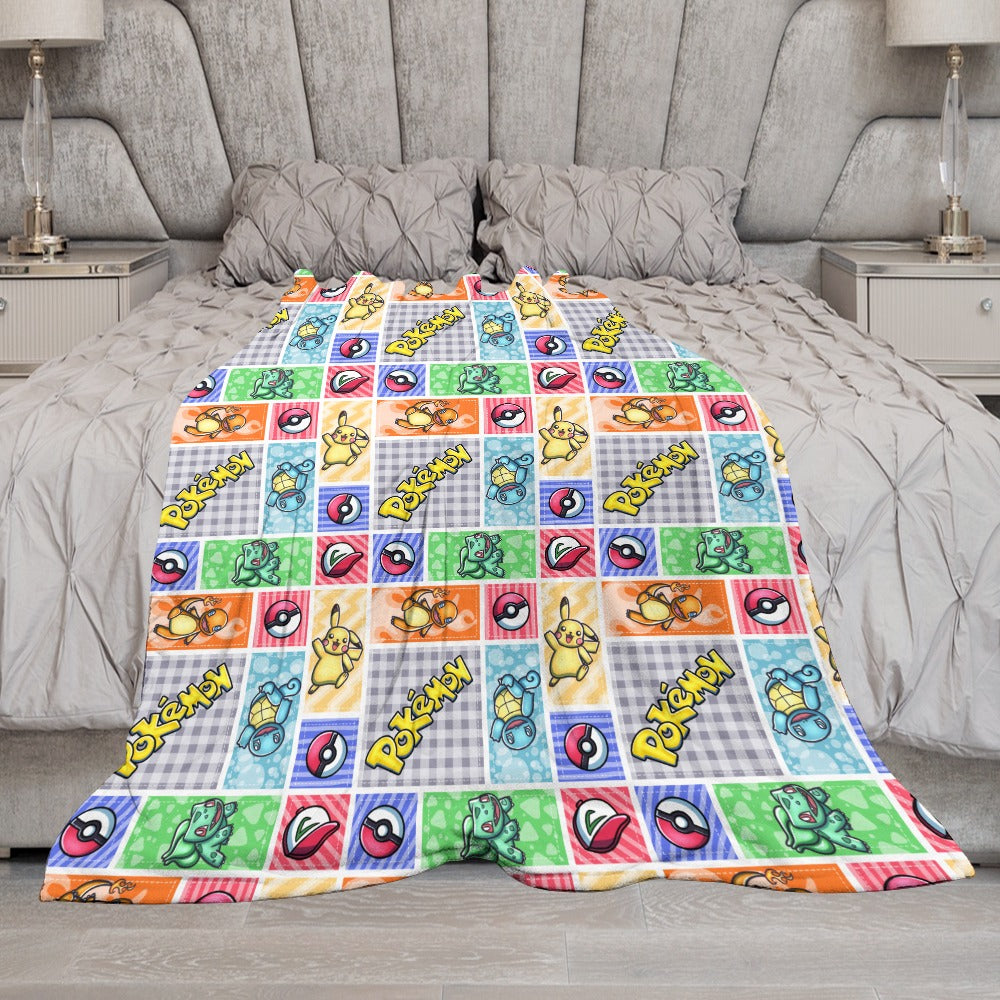 Premium Character Design Flannel Blanket - Gaming & Anime Inspired Comfort Throw 🛋️⭐