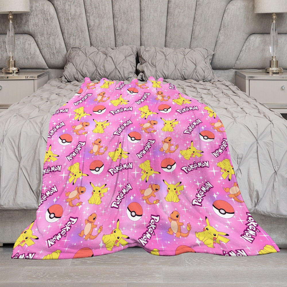 Premium Character Design Flannel Blanket - Gaming & Anime Inspired Comfort Throw 🛋️⭐