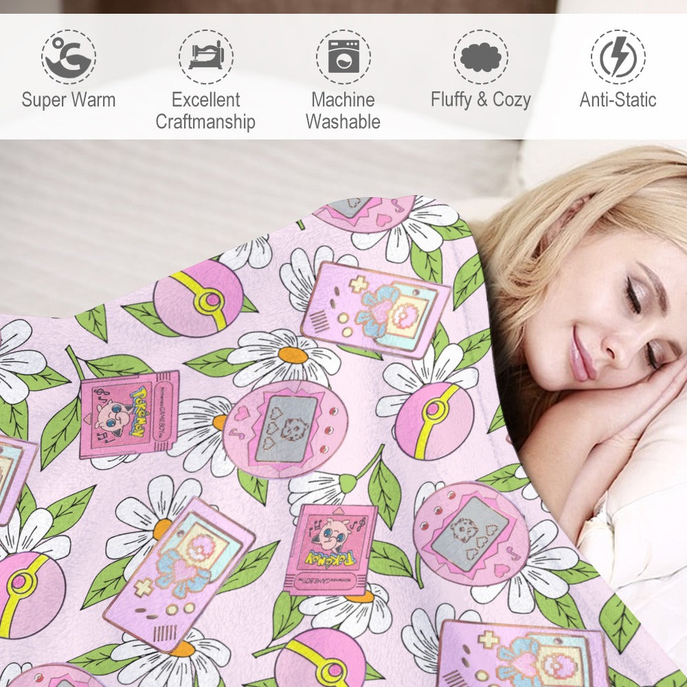 Premium Character Design Flannel Blanket - Gaming & Anime Inspired Comfort Throw 🛋️⭐