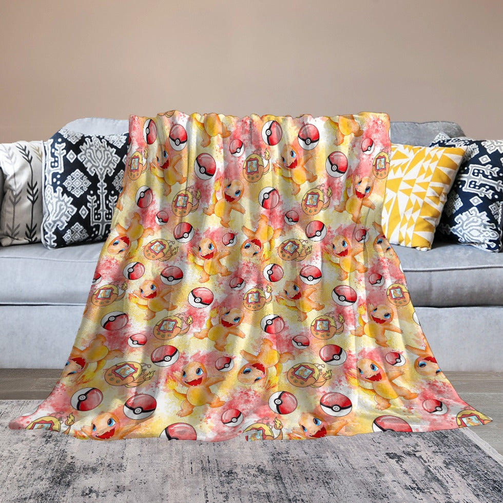 Premium Character Design Flannel Blanket - Gaming & Anime Inspired Comfort Throw 🛋️⭐