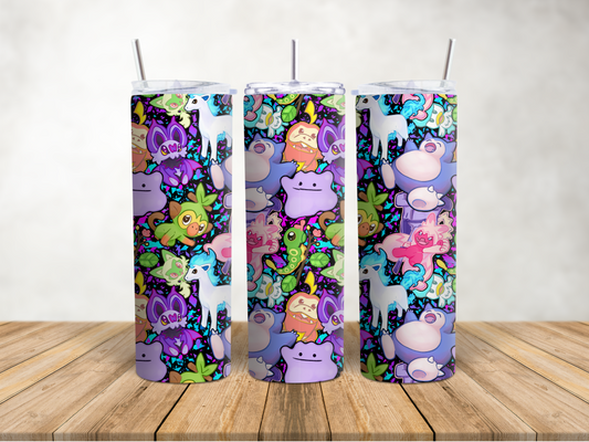 Premium Character Design Skinny Tumbler - Gaming & Anime Inspired Travel Cup 🥤⭐