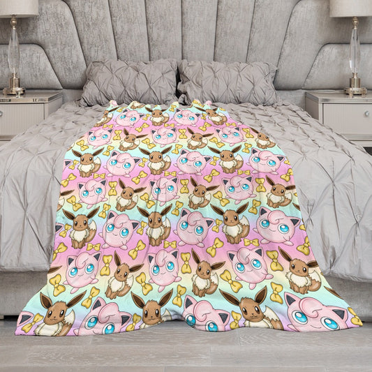 Premium Character Design Flannel Blanket - Gaming & Anime Inspired Comfort Throw 🛋️⭐