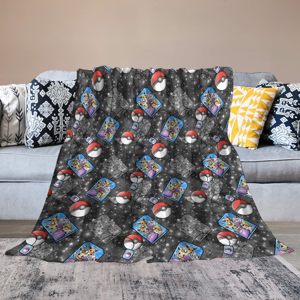 Premium Character Design Flannel Blanket - Gaming & Anime Inspired Comfort Throw 🛋️⭐