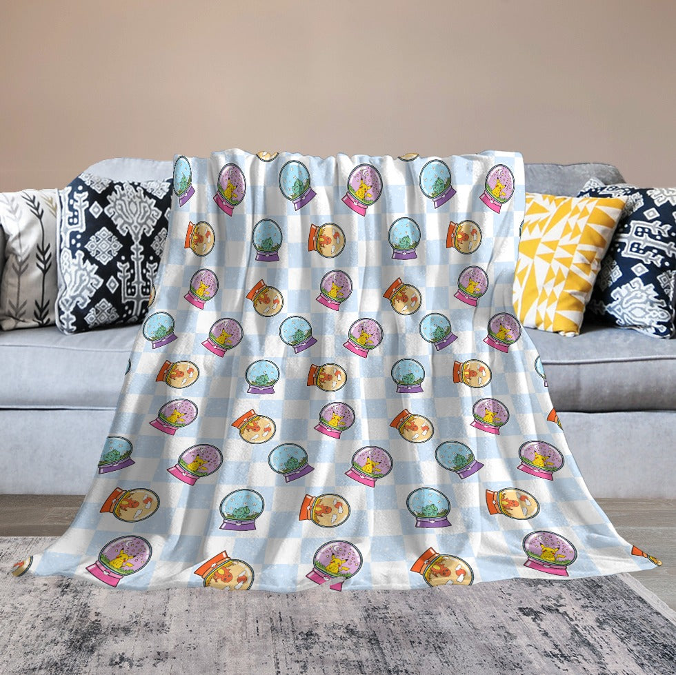 Premium Character Design Flannel Blanket - Gaming & Anime Inspired Comfort Throw 🛋️⭐