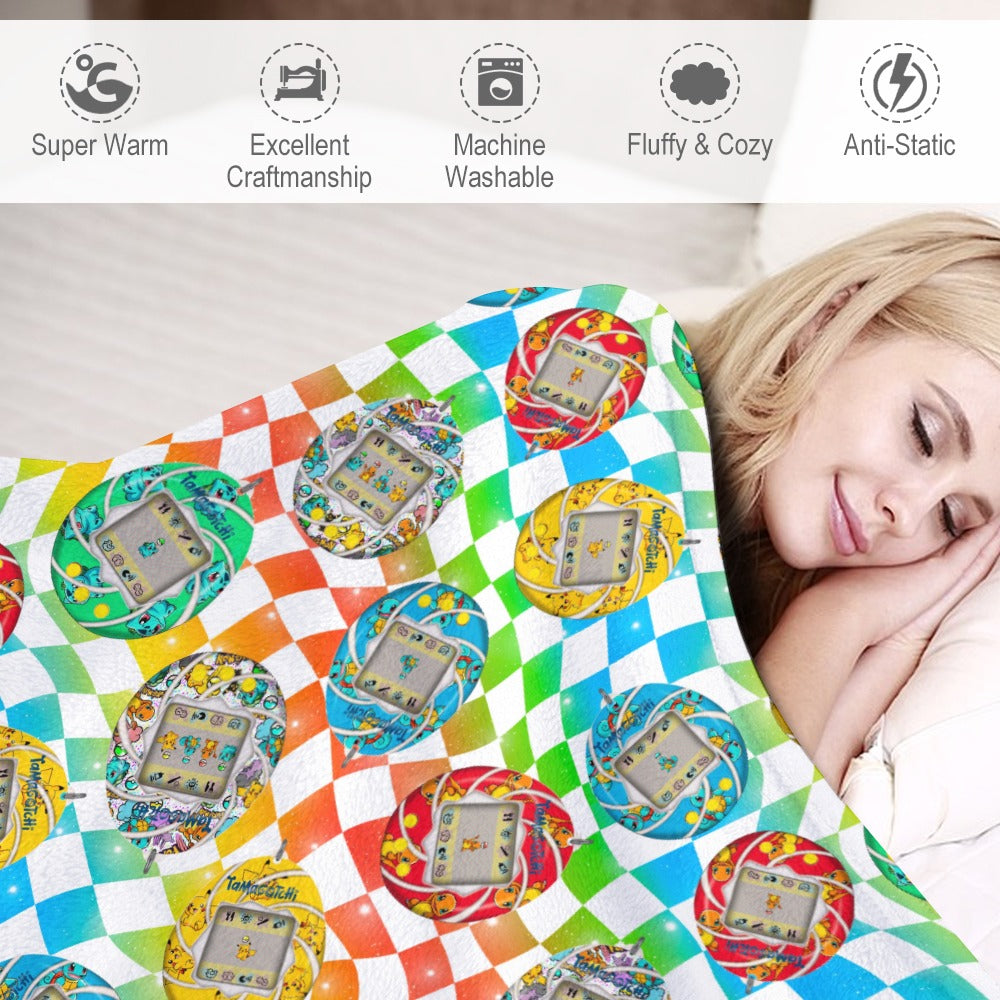 Premium Character Design Flannel Blanket - Gaming & Anime Inspired Comfort Throw 🛋️⭐