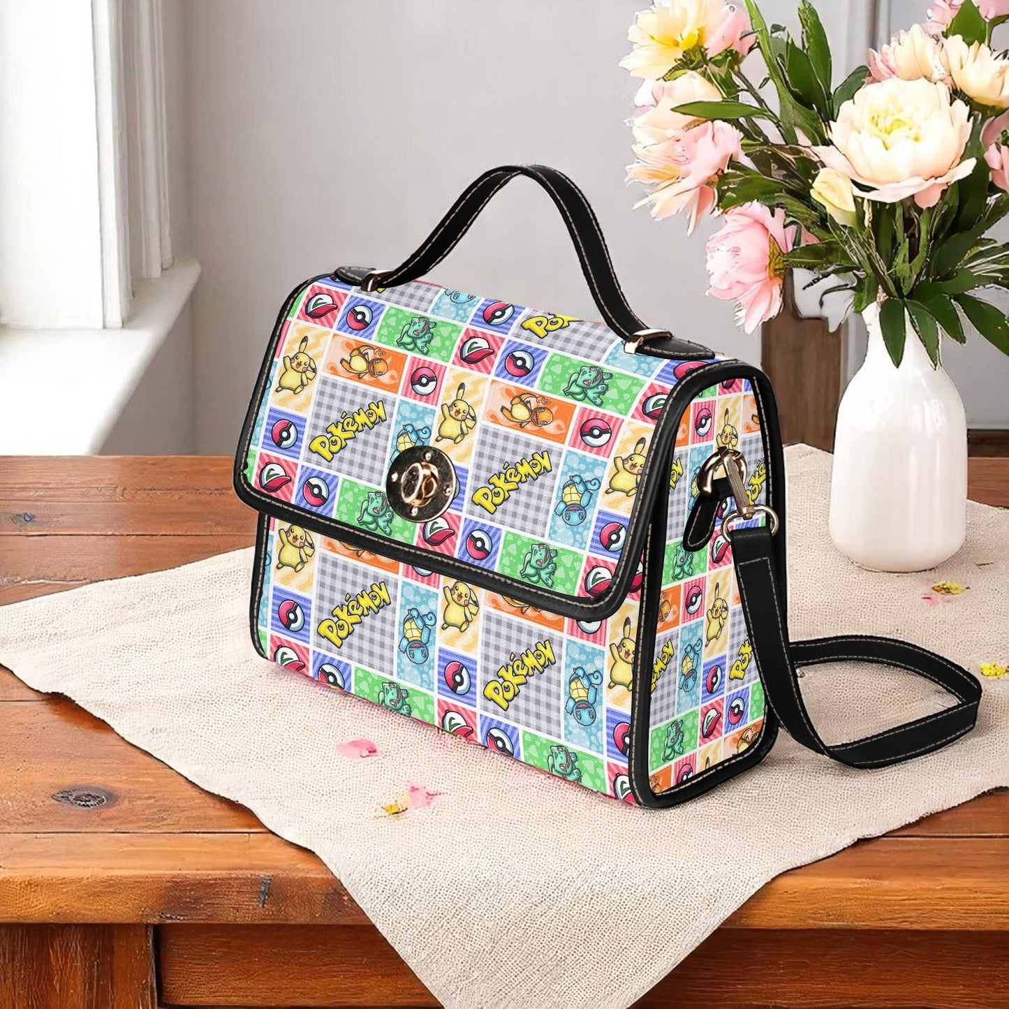 Premium Character Design Crossbody Handbag - Gaming & Anime Inspired Pattern Bag ⭐🎮