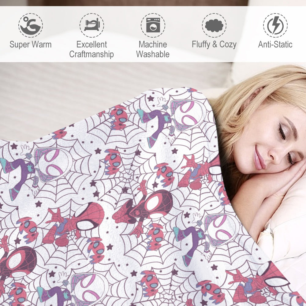 Premium Character Design Flannel Blanket - Superhero & Gaming Inspired Comfort Throw 🛋️⭐