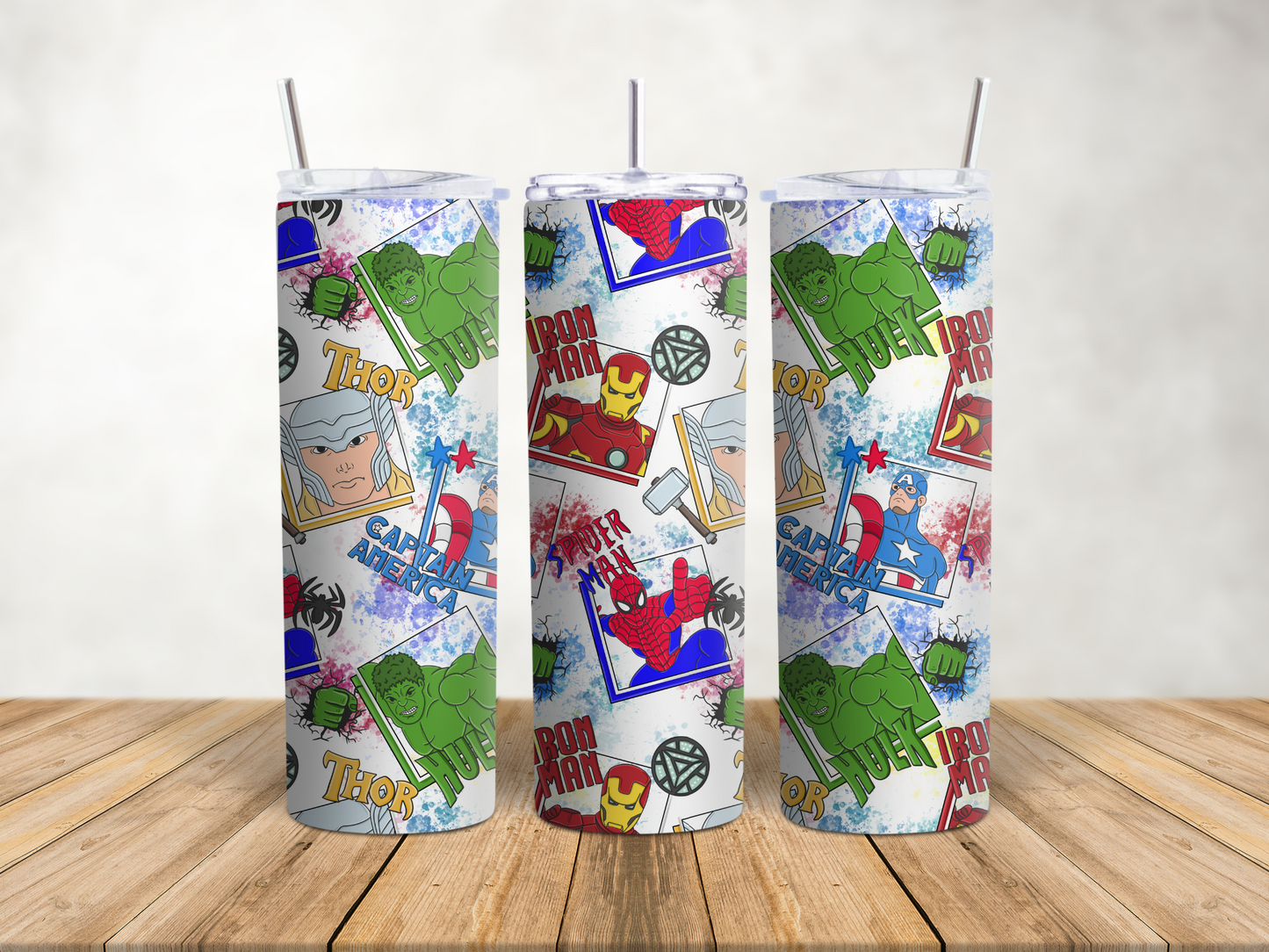 Premium Character Design Tumbler - Superhero & Gaming Inspired Drink Companion 🥤⭐