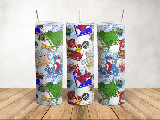 Premium Character Design Tumbler - Superhero & Gaming Inspired Drink Companion 🥤⭐