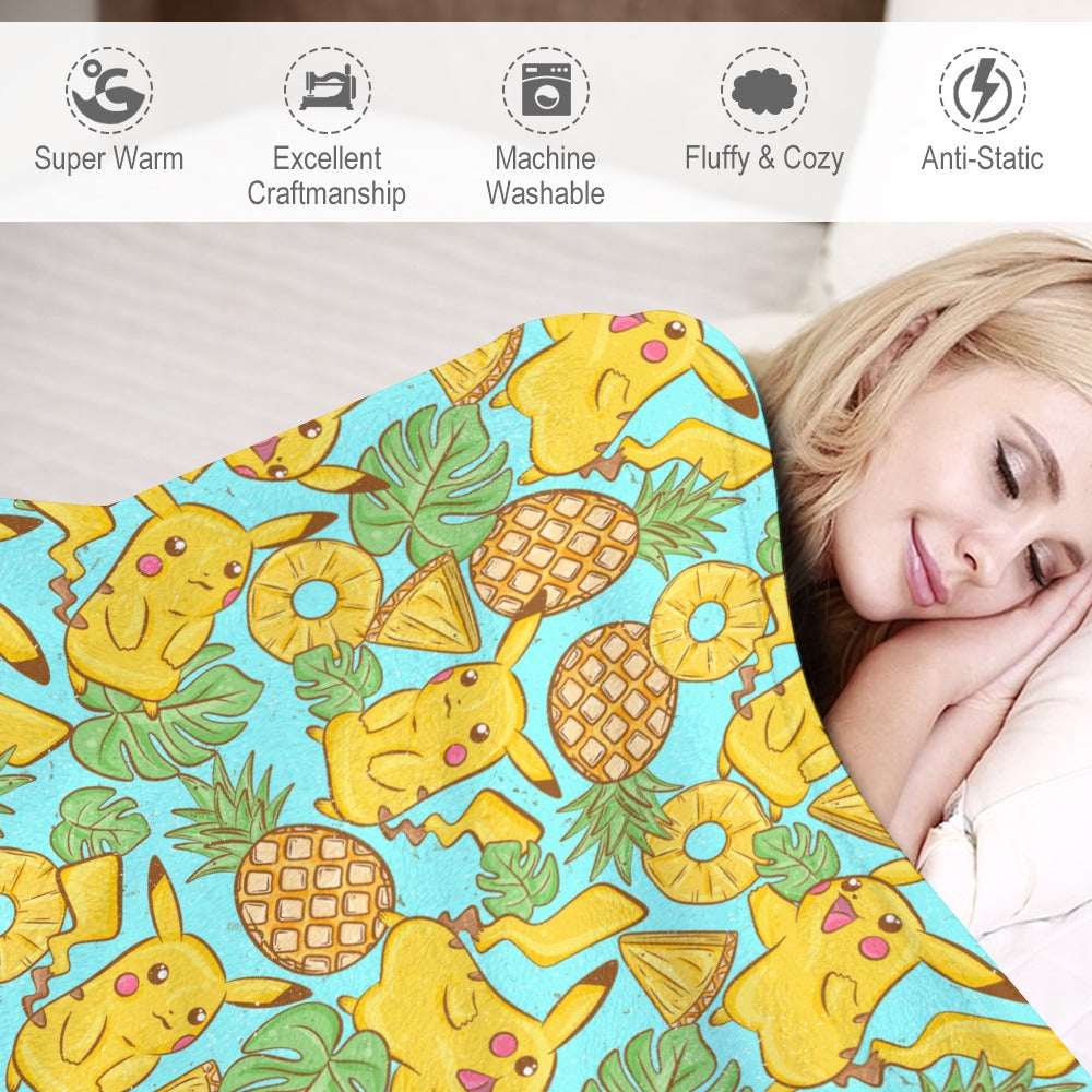 Premium Character Design Flannel Blanket - Gaming & Anime Inspired Comfort Throw 🛋️⭐