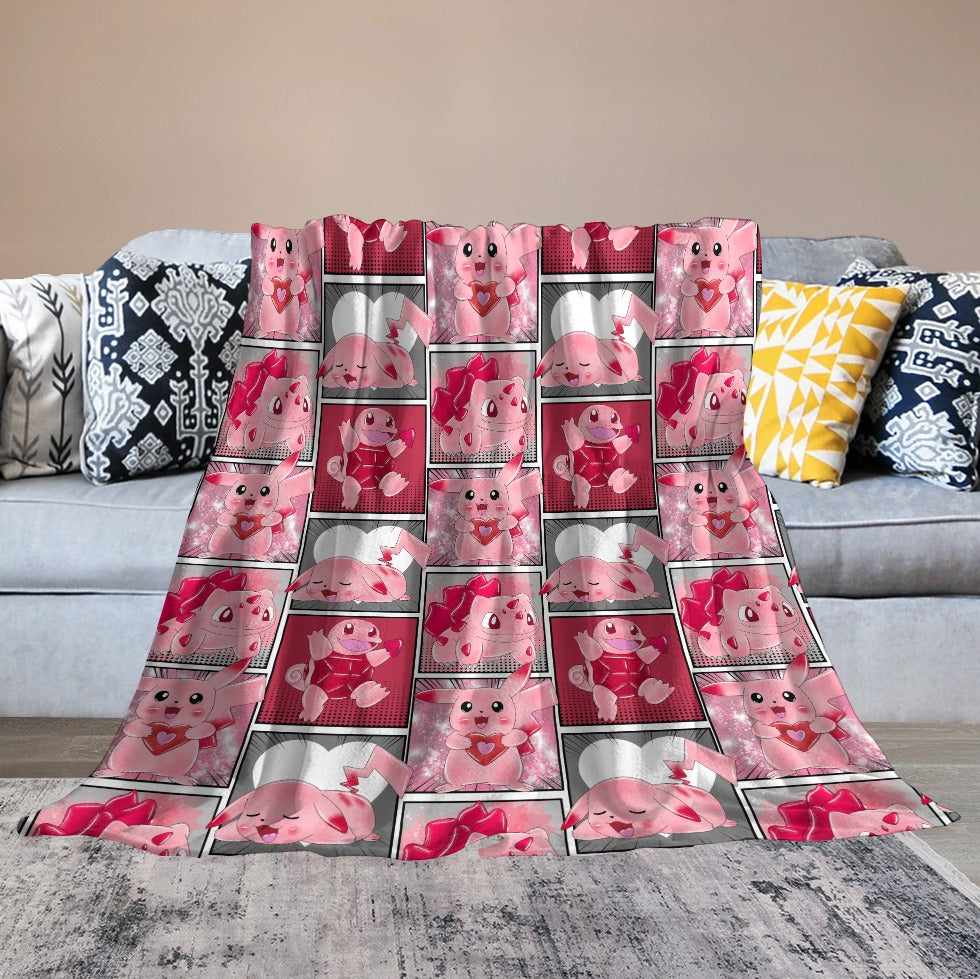 Premium Character Design Flannel Blanket - Gaming & Anime Inspired Comfort Throw 🛋️⭐
