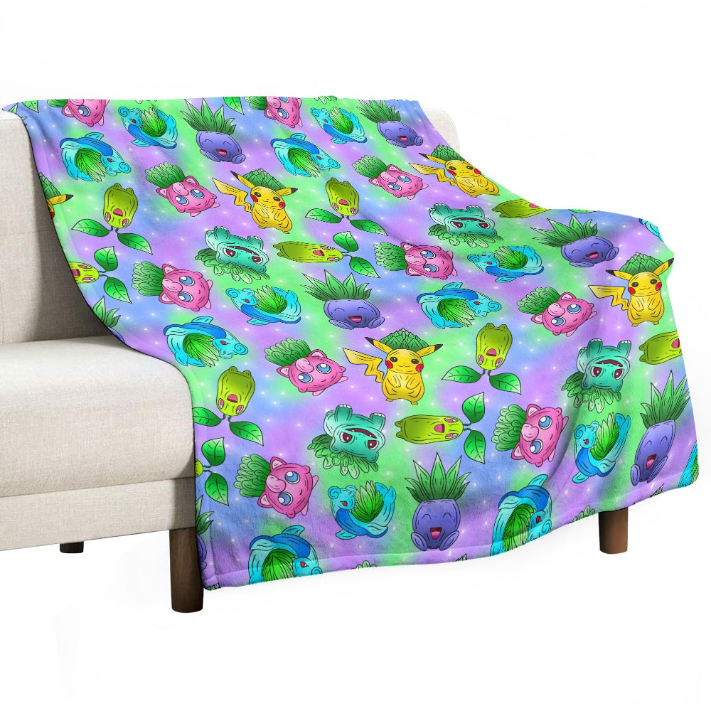 Premium Character Design Flannel Blanket - Gaming & Anime Inspired Comfort Throw 🛋️⭐