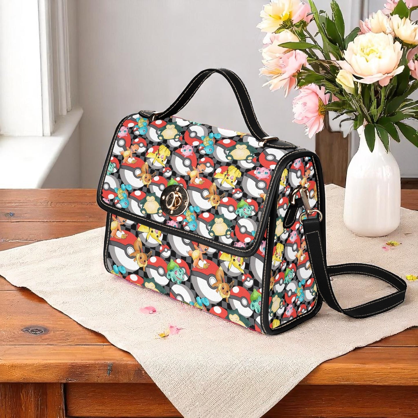 Premium Character Design Crossbody Handbag - Gaming & Anime Inspired Pattern Bag ⭐🎮