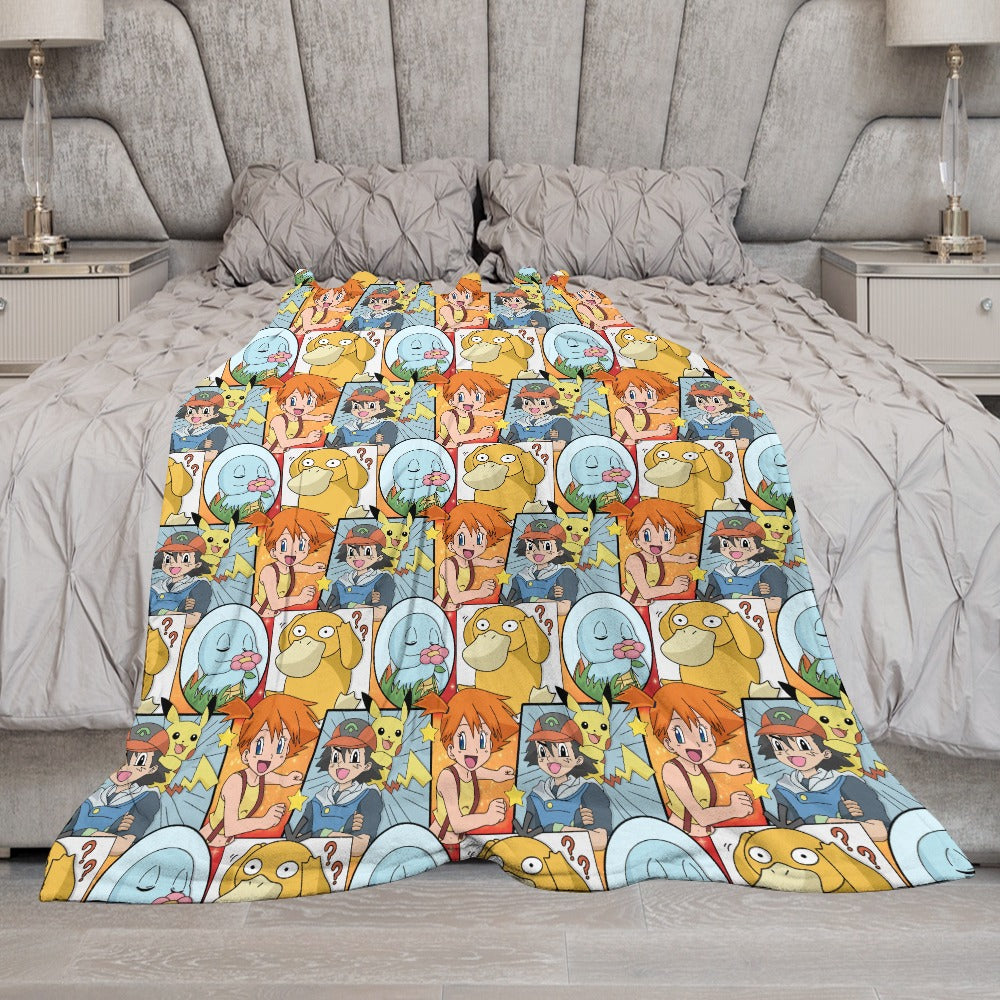 Premium Character Design Flannel Blanket - Gaming & Anime Inspired Comfort Throw 🛋️⭐