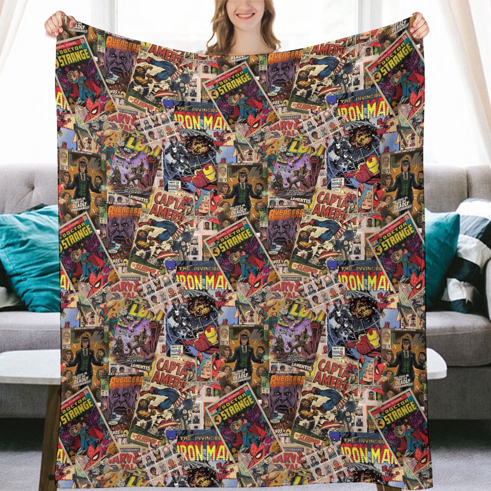 Premium Character Design Flannel Blanket - Superhero & Gaming Inspired Comfort Throw 🛋️⭐