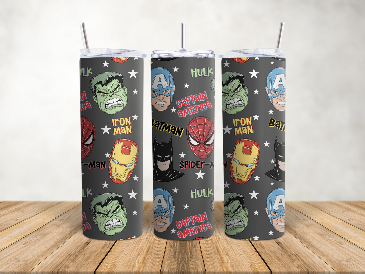 Premium Character Design Tumbler - Superhero & Gaming Inspired Drink Companion 🥤⭐