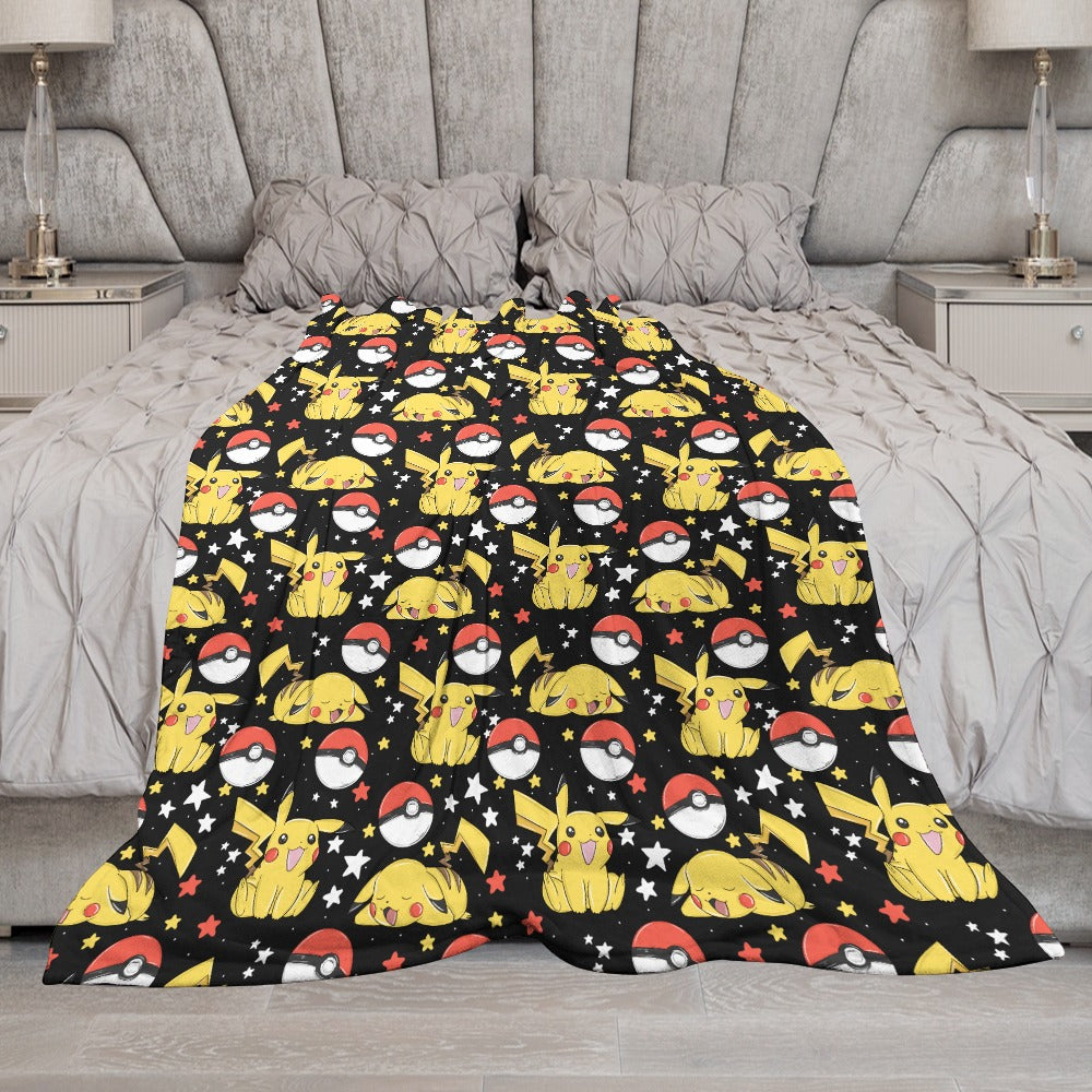 Premium Character Design Flannel Blanket - Gaming & Anime Inspired Comfort Throw 🛋️⭐