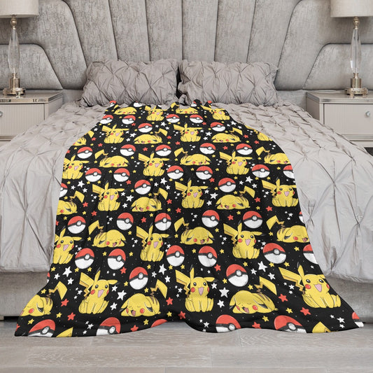 Premium Character Design Flannel Blanket - Gaming & Anime Inspired Comfort Throw 🛋️⭐