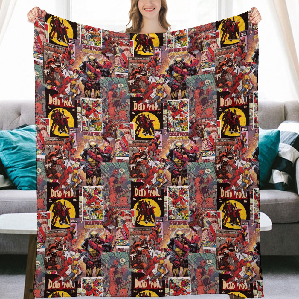 Premium Character Design Flannel Blanket - Superhero & Gaming Inspired Comfort Throw 🛋️⭐