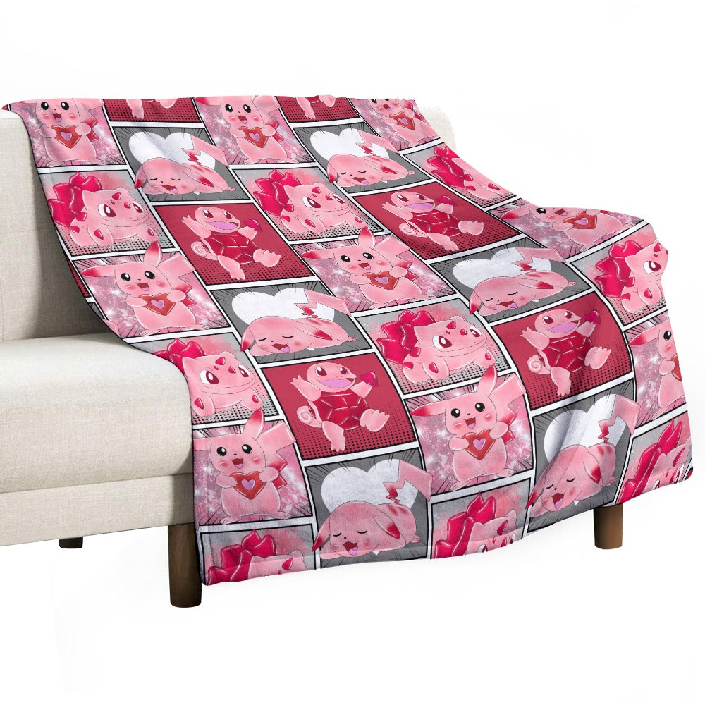Premium Character Design Flannel Blanket - Gaming & Anime Inspired Comfort Throw 🛋️⭐