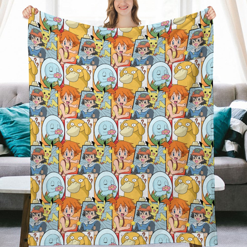 Premium Character Design Flannel Blanket - Gaming & Anime Inspired Comfort Throw 🛋️⭐