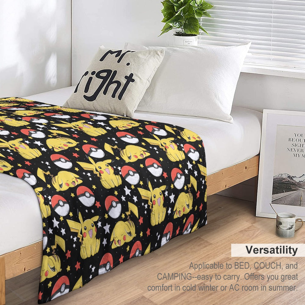 Premium Character Design Flannel Blanket - Gaming & Anime Inspired Comfort Throw 🛋️⭐