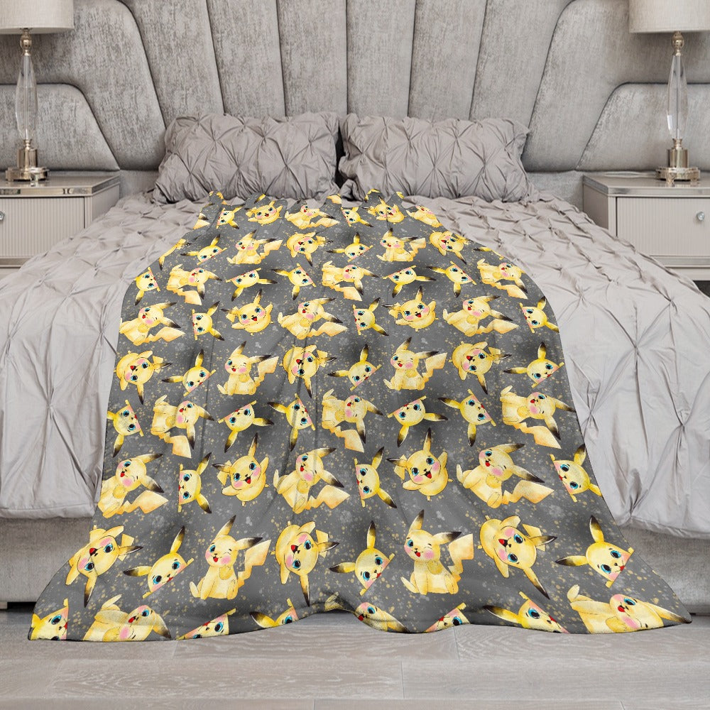 Premium Character Design Flannel Blanket - Gaming & Anime Inspired Comfort Throw 🛋️⭐