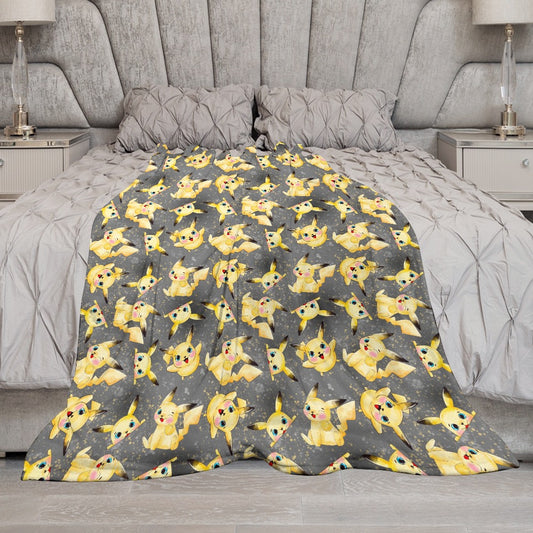 Premium Character Design Flannel Blanket - Gaming & Anime Inspired Comfort Throw 🛋️⭐