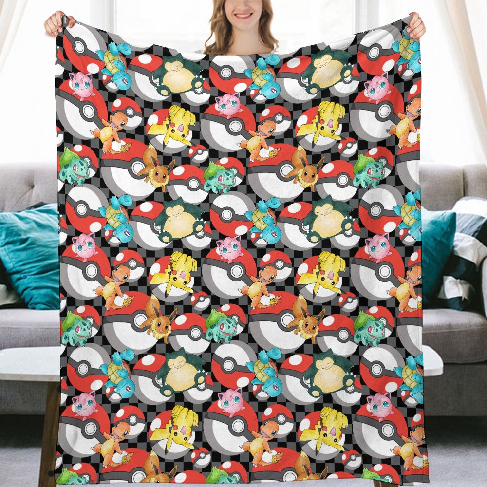 Premium Character Design Flannel Blanket - Gaming & Anime Inspired Comfort Throw 🛋️⭐
