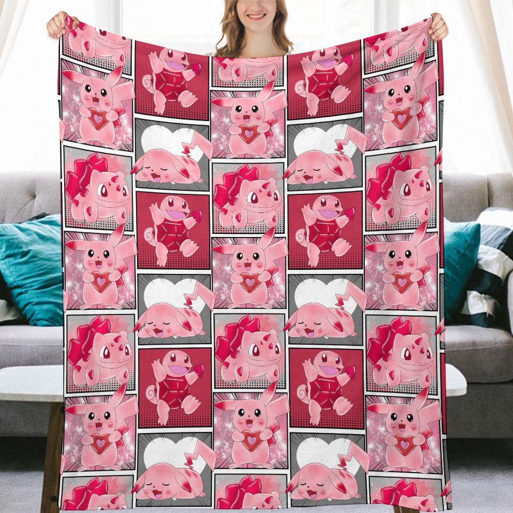 Premium Character Design Flannel Blanket - Gaming & Anime Inspired Comfort Throw 🛋️⭐