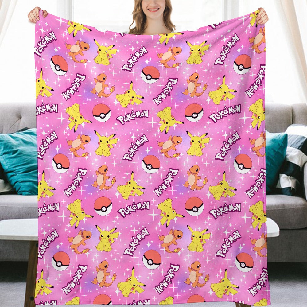 Premium Character Design Flannel Blanket - Gaming & Anime Inspired Comfort Throw 🛋️⭐