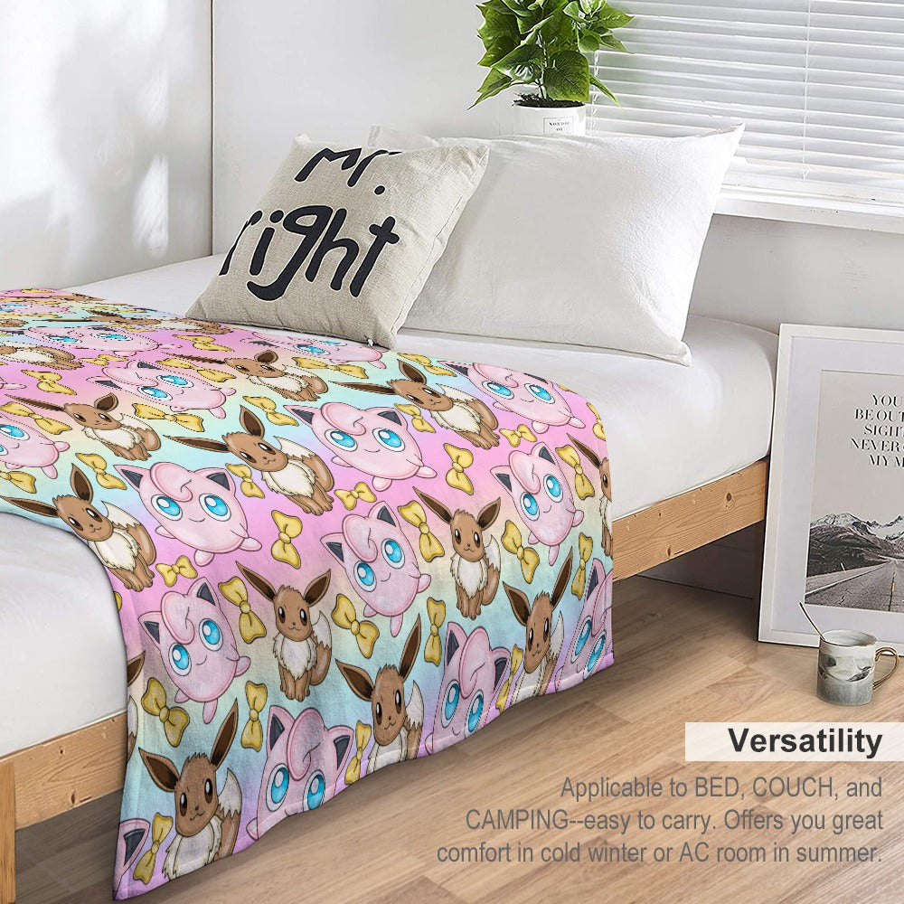 Premium Character Design Flannel Blanket - Gaming & Anime Inspired Comfort Throw 🛋️⭐