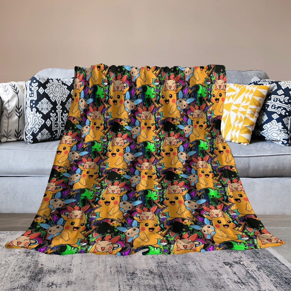 Premium Character Design Flannel Blanket - Gaming & Anime Inspired Comfort Throw 🛋️⭐