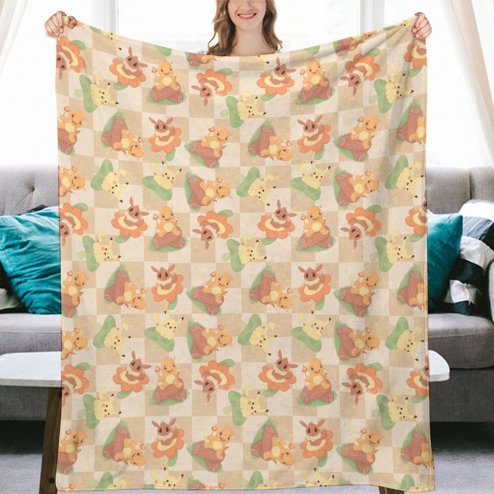 Premium Character Design Flannel Blanket - Gaming & Anime Inspired Comfort Throw 🛋️⭐