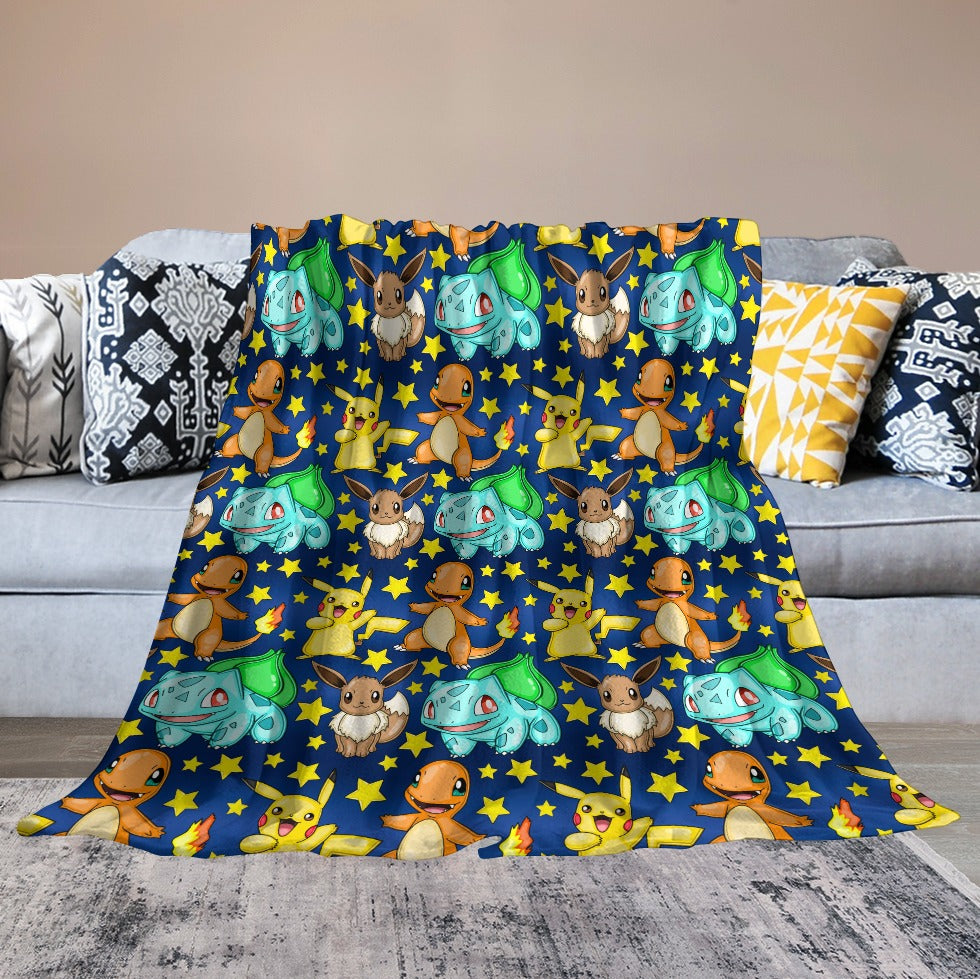 Premium Character Design Flannel Blanket - Gaming & Anime Inspired Comfort Throw 🛋️⭐