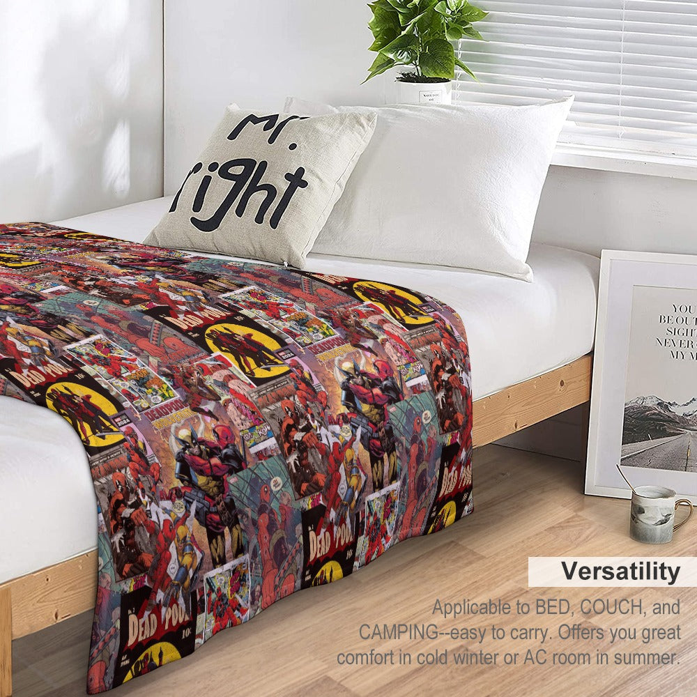 Premium Character Design Flannel Blanket - Superhero & Gaming Inspired Comfort Throw 🛋️⭐