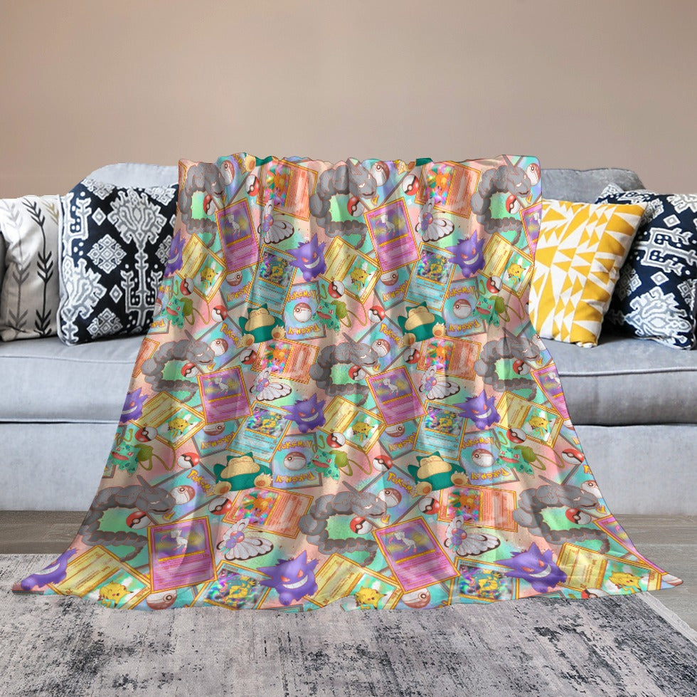 Premium Character Design Flannel Blanket - Gaming & Anime Inspired Comfort Throw 🛋️⭐