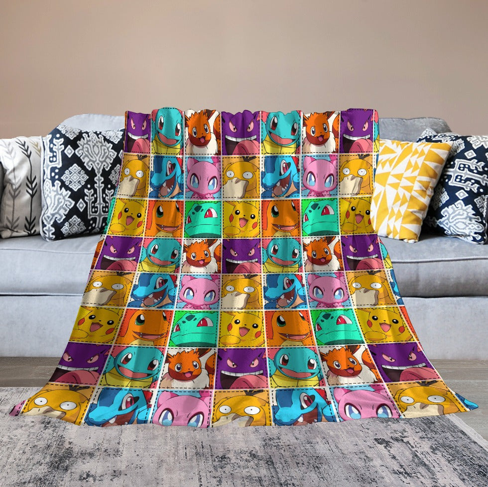 Premium Character Design Flannel Blanket - Gaming & Anime Inspired Comfort Throw 🛋️⭐