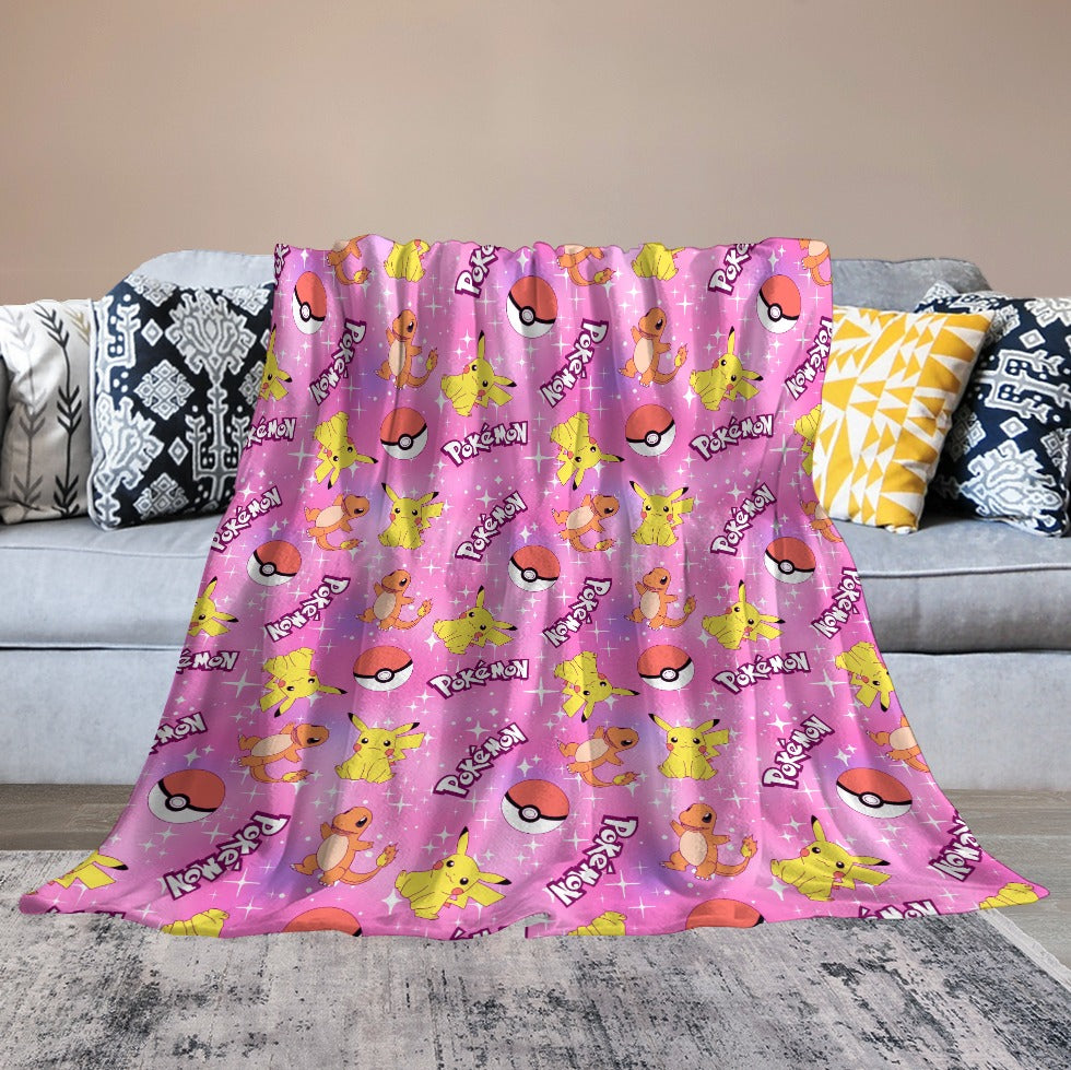 Premium Character Design Flannel Blanket - Gaming & Anime Inspired Comfort Throw 🛋️⭐