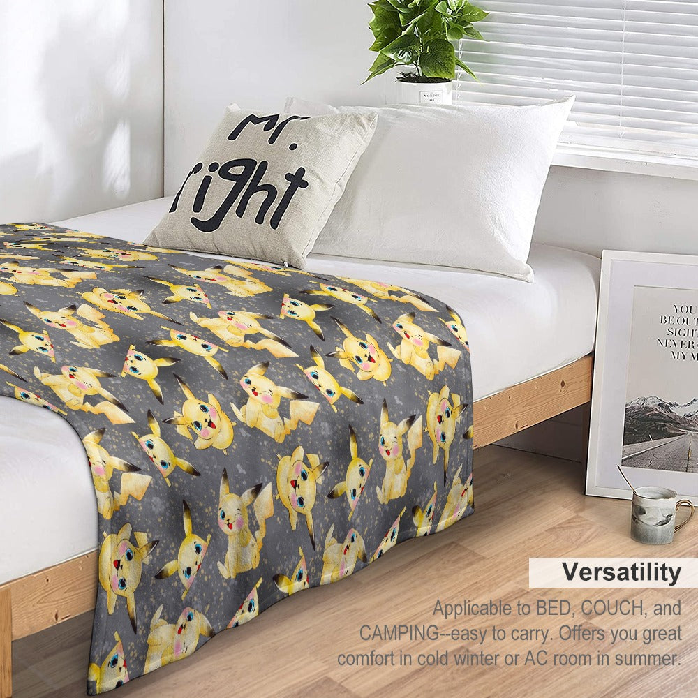 Premium Character Design Flannel Blanket - Gaming & Anime Inspired Comfort Throw 🛋️⭐