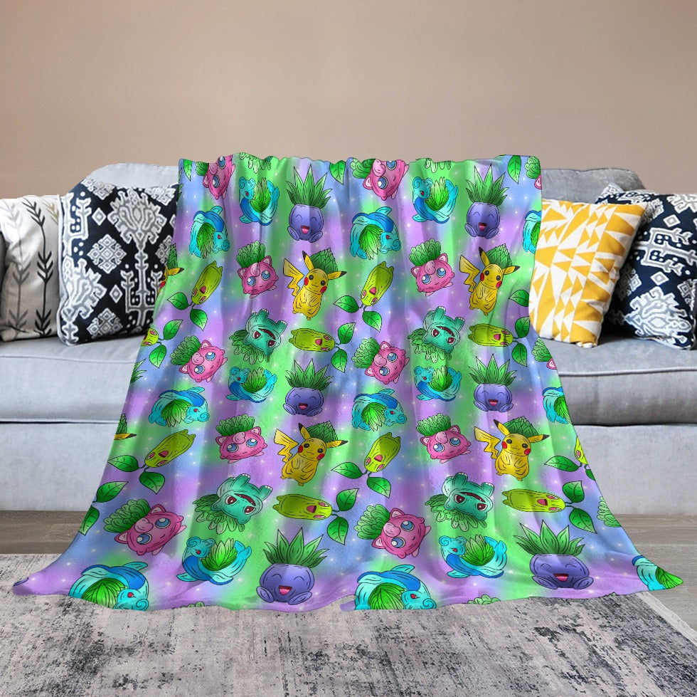 Premium Character Design Flannel Blanket - Gaming & Anime Inspired Comfort Throw 🛋️⭐