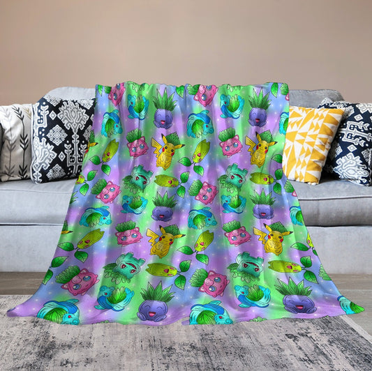Premium Character Design Flannel Blanket - Gaming & Anime Inspired Comfort Throw 🛋️⭐
