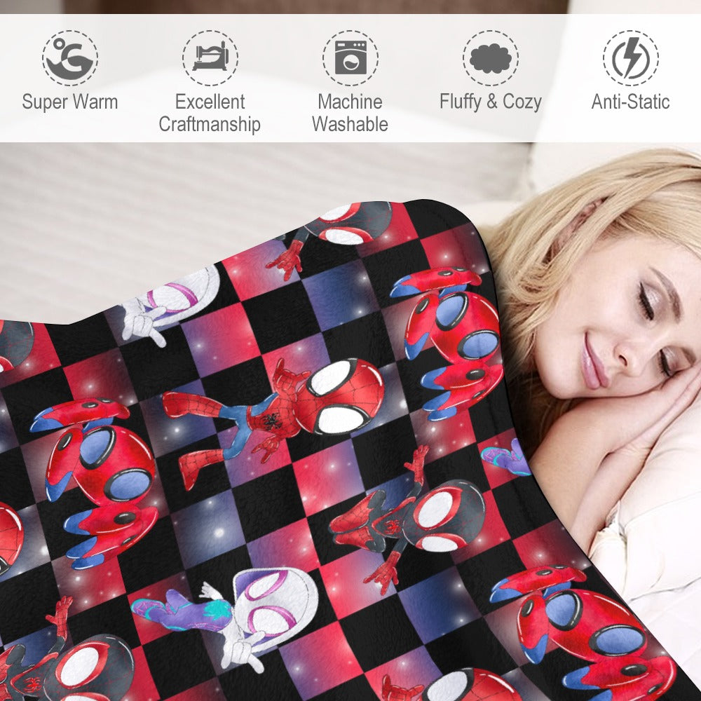 Premium Character Design Flannel Blanket - Superhero & Gaming Inspired Comfort Throw 🛋️⭐