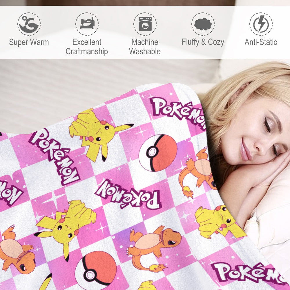 Premium Character Design Flannel Blanket - Gaming & Anime Inspired Comfort Throw 🛋️⭐