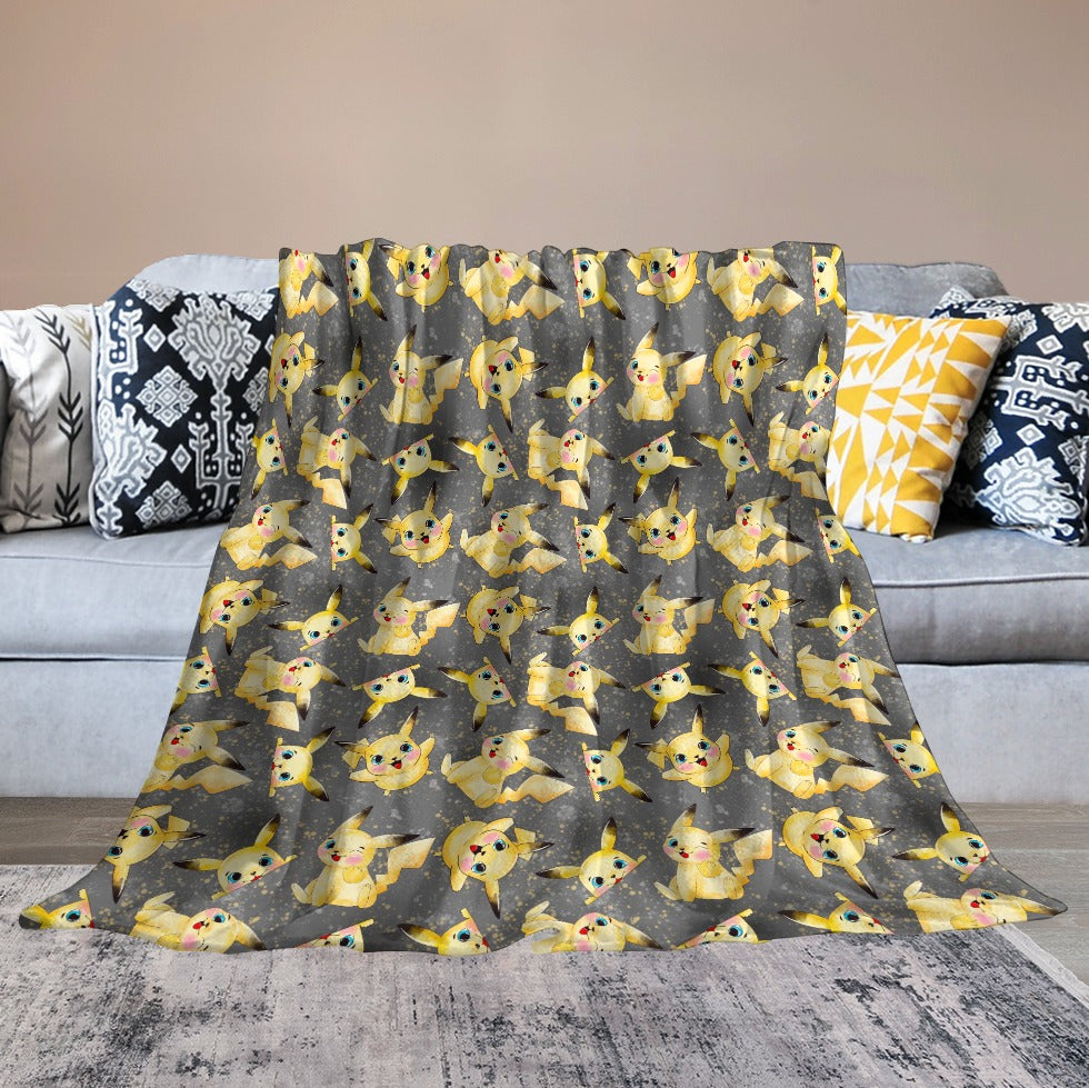 Premium Character Design Flannel Blanket - Gaming & Anime Inspired Comfort Throw 🛋️⭐