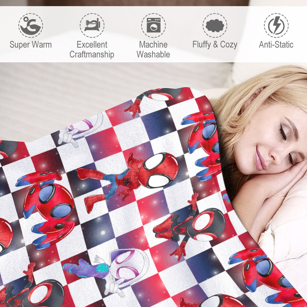 Premium Character Design Flannel Blanket - Superhero & Gaming Inspired Comfort Throw 🛋️⭐