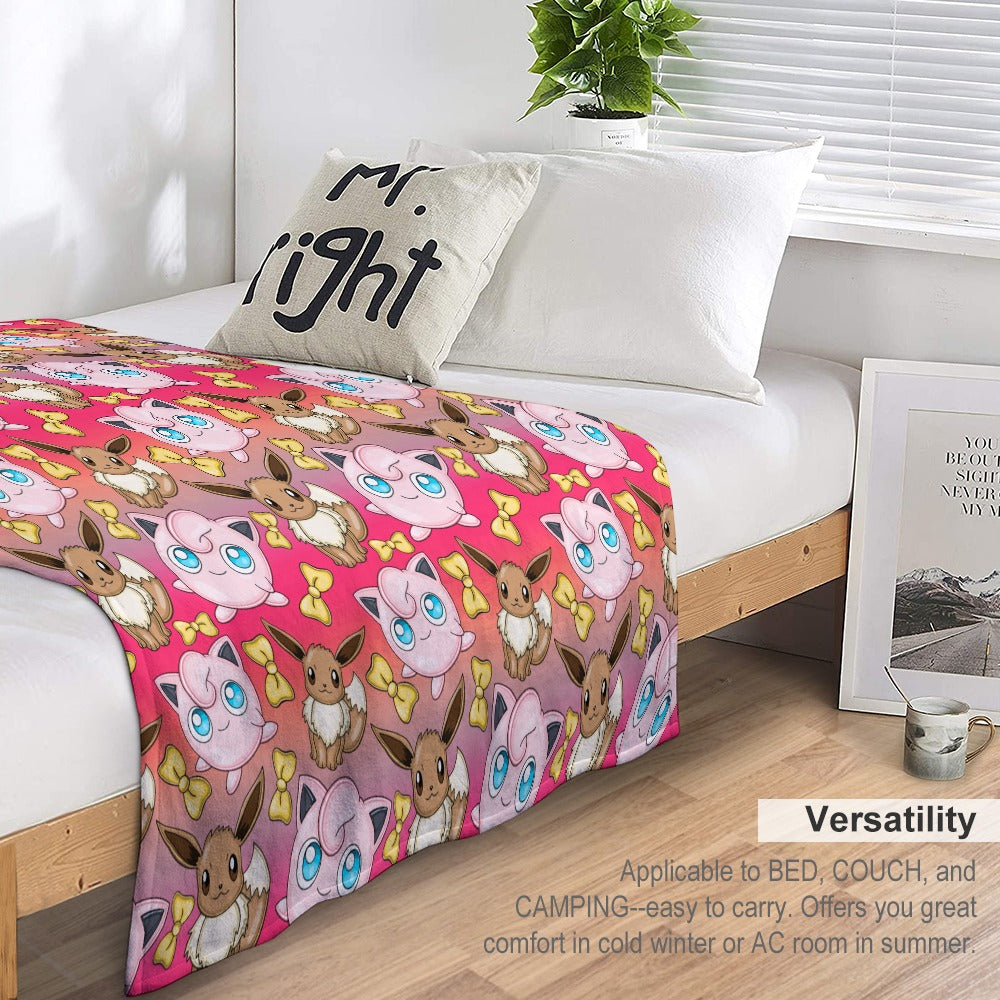 Premium Character Design Flannel Blanket - Gaming & Anime Inspired Comfort Throw 🛋️⭐