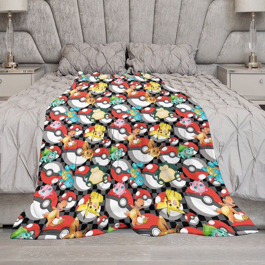 Premium Character Design Flannel Blanket - Gaming & Anime Inspired Comfort Throw 🛋️⭐