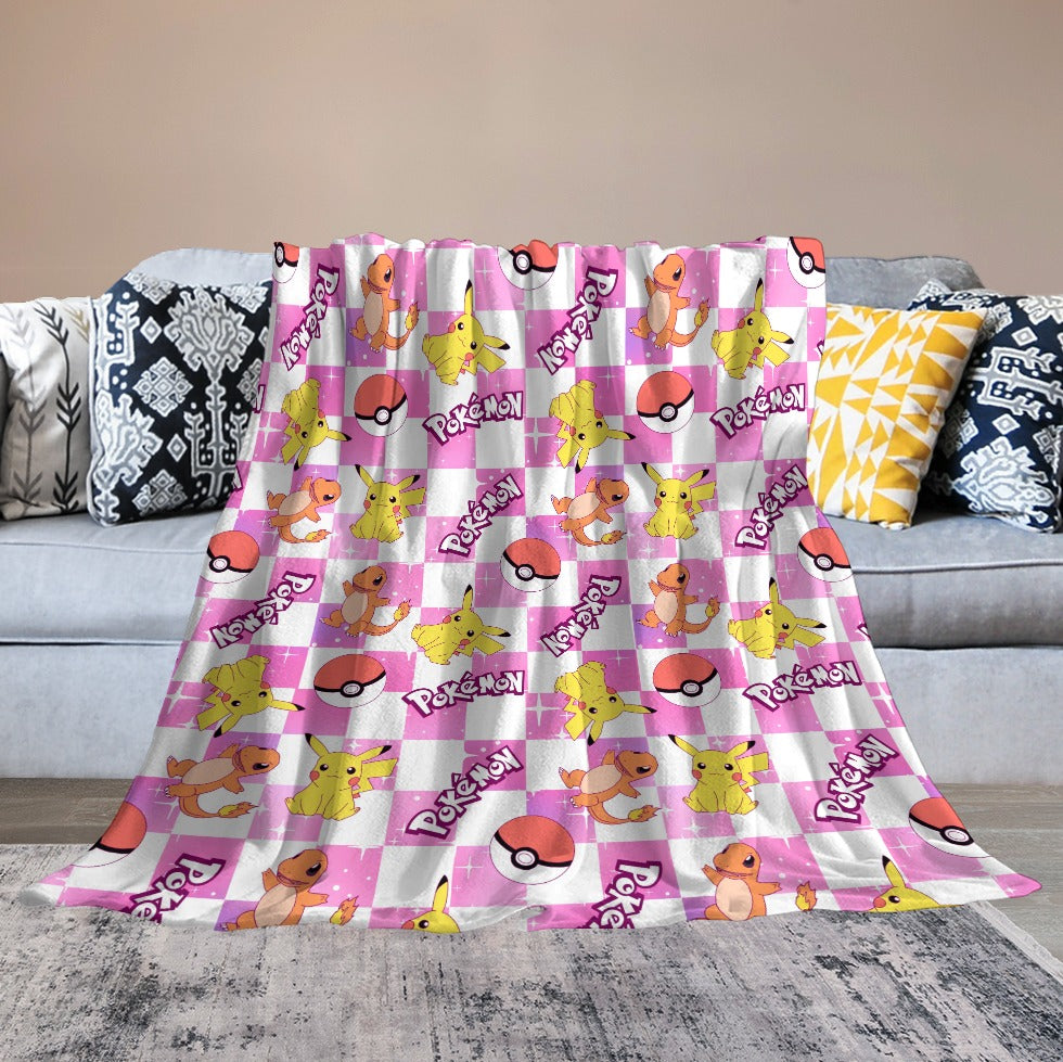 Premium Character Design Flannel Blanket - Gaming & Anime Inspired Comfort Throw 🛋️⭐
